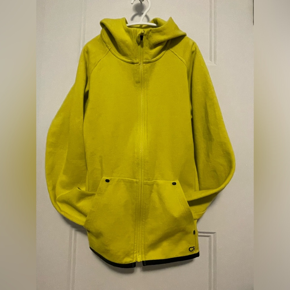 GAP Fit Bright Yellow Activewear Zip Hoodie for Kids Size Large 11-12y - Picture 3 of 10